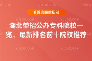 2026湖北单招公办专科院校一览，最新排名前十院校推荐