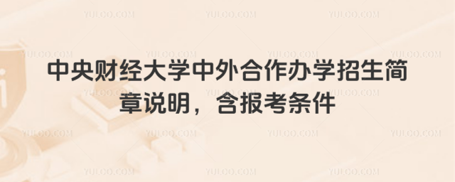 中央财经大学中外合作办学留学