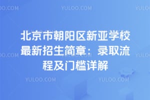 北京市朝阳区新亚学校最新招生简章：2026录取流程及门槛详解