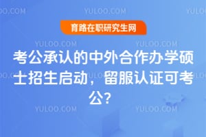 考公承认的中外合作办学硕士2026招生启动,留服认证可考公?