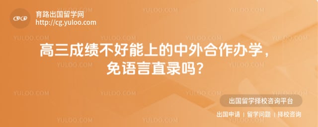 高三成绩不好能上的中外合作办学