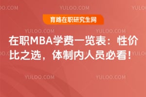 2026����ְMBAѧ��һ�������Լ۱�֮ѡ����������Ա�ؿ���