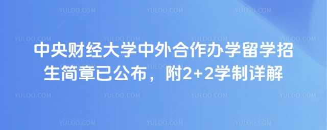 中央财经大学中外合作办学留学招生简章