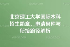 2026年北京理工大学国际本科招生简章，申请条件与衔接路径解析