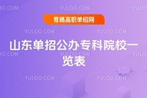 2026山东单招公办专科院校一览表