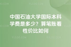 2026年中国石油大学国际本科学费是多少？算笔账看性价比如何