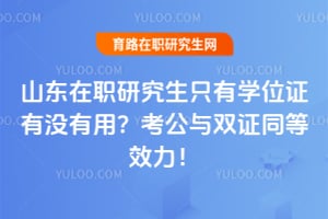 山东在职研究生只有学位证有没有用?考公与双证同等效力!