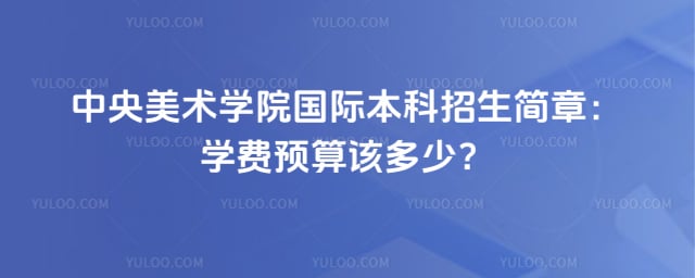中央美术学院国际本科招生简章