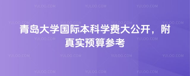 青岛大学国际本科学费