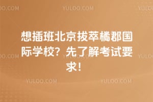 想插班北京拔萃橘郡国际学校？先了解考试要求！