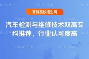 汽车检测与维修技术双高专科推荐,行业认可度高