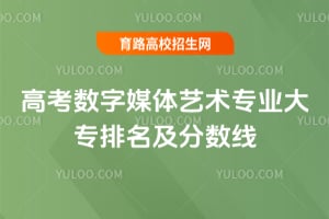 2026高考数字媒体艺术专业大专排名及分数线