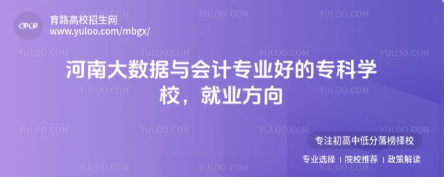 河南大数据与会计专业好的专科学校