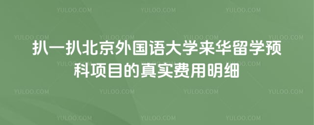 北外来华留学预科项目