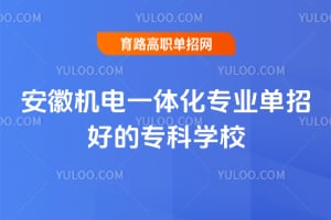 安徽机电一体化专业单招好的专科学校