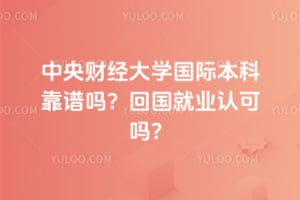 中央财经大学国际本科靠谱吗？2026回国就业认可吗？