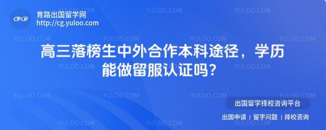 高三落榜生中外合作本科途径