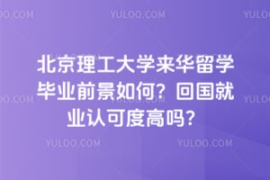 北京理工大学来华留学毕业前景如何？2026回国就业认可度高吗？