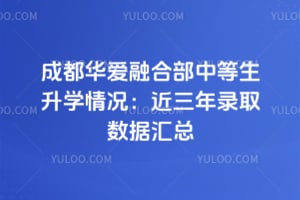 2026成都华爱融合部中等生升学情况：近三年录取数据汇总