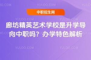 廊坊精英艺术学校是升学导向中职吗？办学特色解析