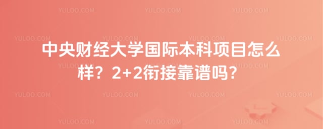 中央财经大学国际本科项目怎么样