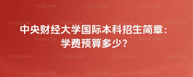 中央财经大学国际本科招生简章