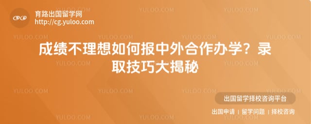 成绩不理想如何报中外合作办学