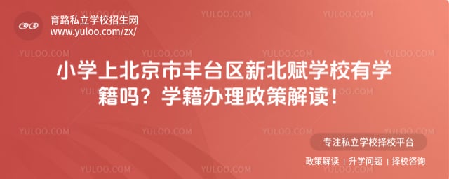 小学上北京市丰台区新北赋学校有学籍吗