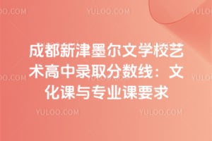 成都新津墨尔文学校艺术高中录取分数线2026：文化课与专业课要求