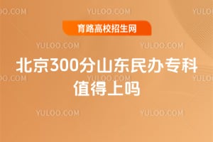 北京300分山东民办专科值得上吗？