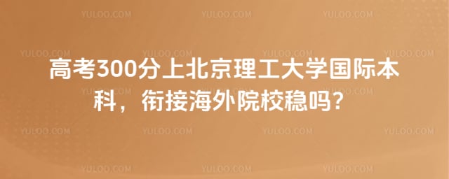 高考300分上北京理工大学国际本科