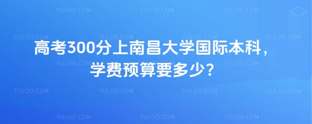 高考300分上南昌大学国际本科