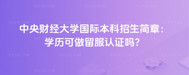 中央财经大学国际本科招生简章