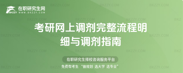 2026考研網上調劑完整流程明細與調劑指南(包含非全日制研究生)