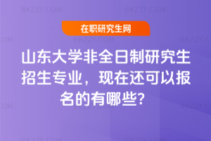 2026山東大學非全日制研究生招生專業,現在還可以報名的有哪些?