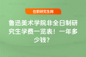 魯迅美術學院非全日制研究生學費一覽表2026年！一年多少錢？