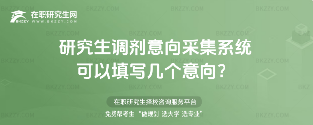 2026研究生調劑意向采集系統可以填寫幾個意向?