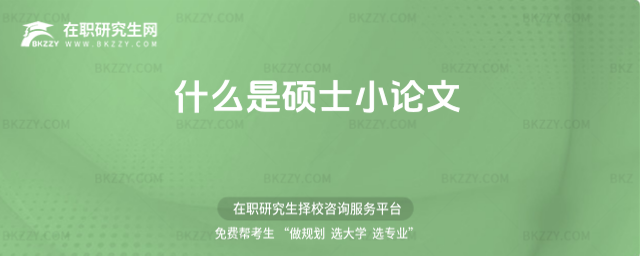 什么是碩士小論文 什么是碩士小論文
