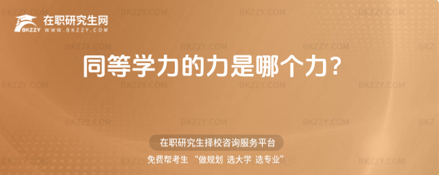 同等學(xué)力的力是哪個(gè)力?