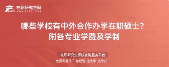 哪些學(xué)校有中外合作辦學(xué)在職碩士